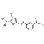 CAS 登录号：469903-29-5， 1-{3-[(E)-{[4-溴-5-(二甲基氨基)-2-呋喃基]亚甲基}氨基]苯基}乙酮
