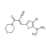 CAS 登录号：469906-86-3， (2E)-3-[4-溴-5-(二甲基氨基)-2-呋喃基]-2-(4-吗啉基羰基)丙烯腈