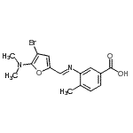 CAS 登录号：470682-70-3， 3-[(E)-{[4-溴-5-(二甲基氨基)-2-呋喃基]亚甲基}氨基]-4-甲基苯甲酸