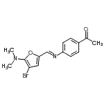 CAS 登录号：470685-57-5， 1-{4-[(E)-{[4-溴-5-(二甲基氨基)-2-呋喃基]亚甲基}氨基]苯基}乙酮