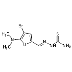 CAS 登录号：471887-31-7， (2E)-2-{[4-溴-5-(二甲基氨基)-2-呋喃基]亚甲基}肼基硫代甲酰胺