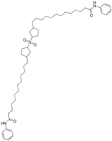 CAS#: 473-32-5, N-Phenyl-13-[3-[3-[12-(Phenylcarbamoyl)Dodecyl]Cyclopentyl]Sulfonylcyclopentyl]Tridecanamide