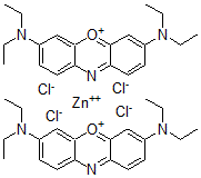 CAS 登录号:47367-75-9, 3,7-二(二乙基氨基)吩恶嗪-5-鎓四氯锌酸盐