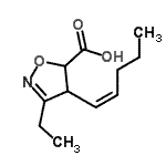 CAS 登录号：473700-62-8， 3-乙基-4-[(1Z)-1-戊烯-1-基]-4,5-二氢-1,2-恶唑-5-羧酸