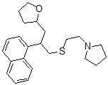 CAS 登录号:47485-41-6, 2-(1-萘基)-1-(2-吡咯里嗪乙基)硫代-3-(2,3,4,5-四氢呋喃-2-基)丙烷
