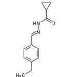 CAS 登录号：475139-74-3， N'-[(E)-(4-乙基苯基)亚甲基]环丙烷甲酰肼