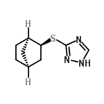 CAS 登录号：475588-97-7， 3-[(1R,2S,4S)-双环[2.2.1]庚-2-基硫基]-1H-1,2,4-三唑