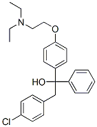 CAS 登录号：47642-02-4， 2-(4-氯苯基)-1-[4-(2-二乙基氨基乙氧基)苯基]-1-苯基-乙醇