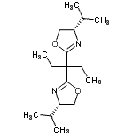 CAS 登录号:480444-11-9, (4S,4'S)-2,2'-(3,3-戊烷二基)二(4-异丙基-4,5-二氢-1,3-恶唑)
