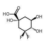 CAS 登录号：486430-84-6， (1R,4S,5R)-3,3-二氟-1,4,5-三羟基环己烷羧酸