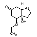 CAS 登录号：488138-32-5， (3aR,4S,7aR)-4-乙氧基-3A-羟基己a氢-1-苯并呋喃-6(2H)-酮