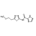 CAS 登录号：491866-57-0， N-[5-(2-甲氧基乙基)-1,3,4-噻二唑-2-基]-1H-1,2,4-三唑-5-甲酰胺