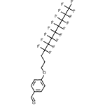 CAS 登录号：494798-73-1， 4-[(4,4,5,5,6,6,7,7,8,8,9,9,10,10,11,11,11-十七氟十一烷基)氧基]苯甲醛