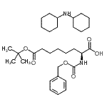 CAS 登录号：49645-27-4， (2S)-2-{[(苄氧基)羰基]氨基}-8-[(2-甲基-2-丙基)氧基]-8-氧代辛酸-N-环己基环己胺(1:1)