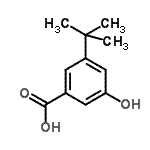 CAS 登录号：49843-49-4， 3-羟基-5-(2-甲基-2-丙基)苯甲酸