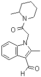 CAS 登录号：498560-54-6， 2-甲基-1-[2-(2-甲基-1-哌啶基)-2-氧代乙基]-1H-吲哚-3-甲醛
