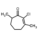 CAS 登录号：499197-94-3， 2-氯-3,7-二甲基-2-环庚烯-1-酮
