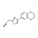 CAS 登录号：499771-17-4， [4-(2,3-二氢-1,4-苯并二氧杂环己-6-基)-1,3-噻唑-2-基]乙腈