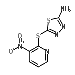 CAS 登录号：499771-19-6， 5-[(3-硝基-2-吡啶基)硫基]-1,3,4-噻二唑-2-胺