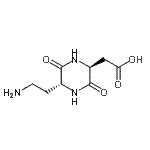 CAS 登录号：499775-01-8， [(2S,5R)-5-(2-氨基乙基)-3,6-二氧代-2-哌嗪基]乙酸