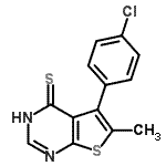 CAS 登录号：500198-74-3， 5-(4-氯苯基)-6-甲基噻吩并[2,3-d]嘧啶-4(3H)-硫酮