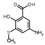CAS 登录号：500900-18-5， 5-氨基-2-羟基-3-(甲硫基)苯甲酸