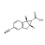 CAS 登录号：501373-10-0， (1R,1aS,6aR)-4-氰基-1,1A,6,6A-四氢环丙烯并a[a]茚-1-羧酸
