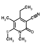CAS 登录号：501661-58-1， 4-乙基-1,5-二甲基-6-(甲硫基)-2-氧代-1,2-二氢-3-吡啶甲腈