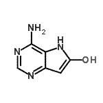 CAS 登录号：501920-22-5， 4-氨基-5H-吡咯并[3,2-d]嘧啶-6-醇