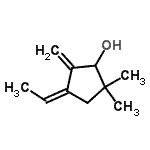CAS 登录号：502497-12-3， (4Z)-4-亚乙基-2,2-二甲基-5-亚甲基环戊烷醇