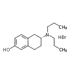 CAS 登录号:502508-84-1, (6R)-6-(二丙基氨基)-5,6,7,8-四氢-2-萘酚氢溴酸盐(1:1)