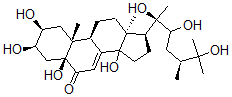 CAS 登录号：50299-45-1， (22R,24R)-2beta,3beta,5,14,20,22,25-七羟基-5beta-麦角甾-7-烯-6-酮