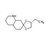 CAS 登录号：503000-55-3， (4R)-4-乙基八氢-1'H-螺[1,3-二氧戊环-2,7'-喹啉]