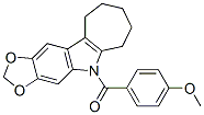 CAS 登录号：50332-37-1， 5,6,7,8,9,10-六氢-5-(对茴香酰)环庚并[b]-1,3-二氧杂环戊并[4,5-f]吲哚