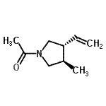 CAS 登录号：50401-66-6， 1-[(3R,4R)-3-甲基-4-乙烯基-1-吡咯烷基]乙酮