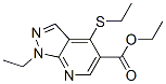 CAS#: 50476-43-2, 1-Ethyl-4-(Ethylthio)-1H-Pyrazolo(3,4-b)Pyridine-5-Carboxylic Acid Ethyl Ester