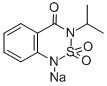 CAS 登录号:50723-80-3, 3-异丙基-1H-2,1,3-苯并噻二嗪-4(3H)-酮 2,2-二氧化物钠盐