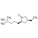 CAS 登录号：507235-63-4， (2R,4S)-4-乙基-2-[3-(三甲基硅烷基)丙基]环戊酮