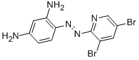 CAS 登录号：50768-79-1， 4-(3,5-二溴-2-吡啶基偶氮)-1,3-亚苯基二胺