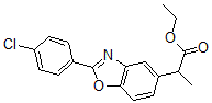 CAS 登录号:51234-41-4, 2-(4-氯苯基)-alpha-甲基-5-苯并恶唑乙酸乙酯