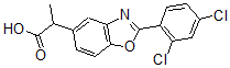 CAS 登录号:51234-66-3, 2-(2,4-二氯苯基)-alpha-甲基-5-苯并恶唑乙酸