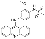 CAS#: 51264-17-6, N-(4-(9-Acridinylamino)-2-methoxyphenyl)methanesulfonamide methanesulfonate