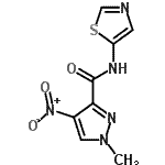 CAS 登录号：512818-27-8， 1-甲基-4-硝基-N-(1,3-噻唑-5-基)-1H-吡唑-3-甲酰胺