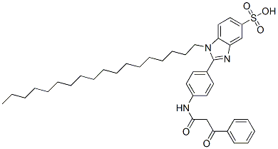 CAS 登录号：5149-72-4， 2-[4-[(1,3-二氧代-3-苯基丙基)氨基]苯基]-1-十八烷基-1H-苯并咪唑-5-磺酸