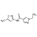 CAS 登录号：515122-60-8， 1-乙基-N-(5-甲基-1,2-恶唑-3-基)-1H-吡唑-4-甲酰胺