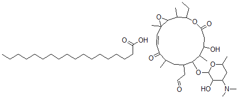 CAS 登录号:51547-64-9, 罗沙米星硬脂酸盐