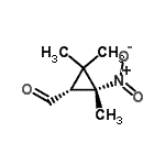 CAS 登录号：518352-38-0， (1R,3R)-2,2,3-三甲基-3-硝基环丙烷甲醛