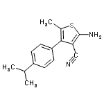 CAS 登录号：519016-80-9， 2-氨基-4-(4-异丙基苯基)-5-甲基-3-噻吩甲腈