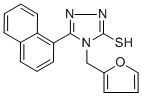 CAS 登录号:519056-68-9, 4-(2-呋喃甲基)-5-(1-萘基)-4H-1,2,4-三唑-3-硫醇