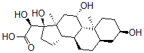 CAS 登录号:52077-59-5, (3a,5b,11b,20S)-3,11,17,20-四羟基-孕甾烷-21-酸